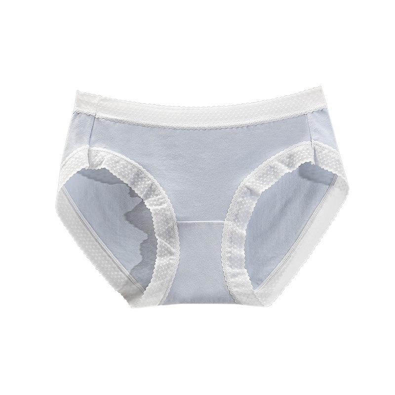 Chiloți dantela pentru femei, întrepicior antibacterian din bumbac, dorință pură, mărime mare, vară talie medie, tricot fată tânără, stil sexy subțire.