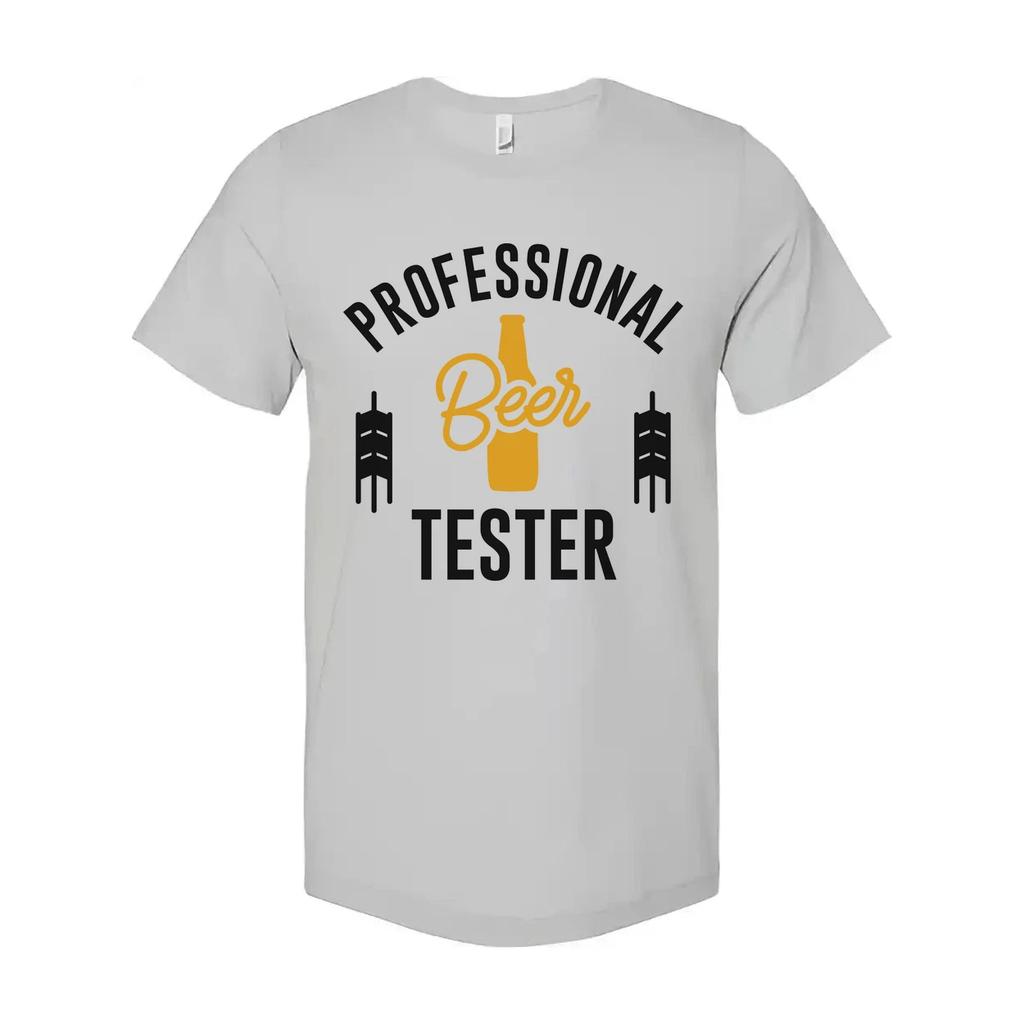 Professional Beer Tester Graphic Tee For Unisex Fit With Bottle Icon Design And