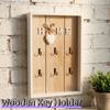 Wall Mount Wooden Key Holder Rustic Cabinet Key Rack Modern Key Storage Shelves  Entryway