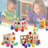 Colorful Aa Geometry Shape Matching Toy Set Wooden Building Blocks For Babies And Toddlers