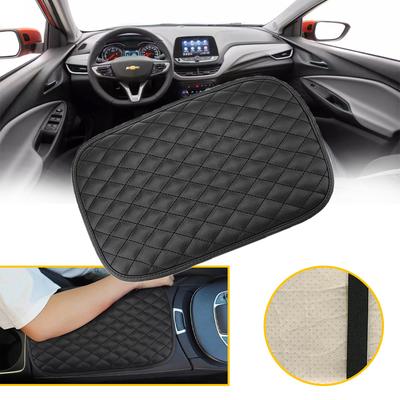 Car Armrest Box Pad Fiber Leather Embossed Double-line Non-slip Central Armrest Protect Cover Universal Auto Styling Accessories