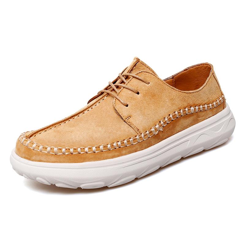 Fashion Outdoor Men's Shoes Super Lightweight Suede Leather Casual Shoes Men Comfortable Loafers Sneakers White Flats Oxfords Boat Shoes