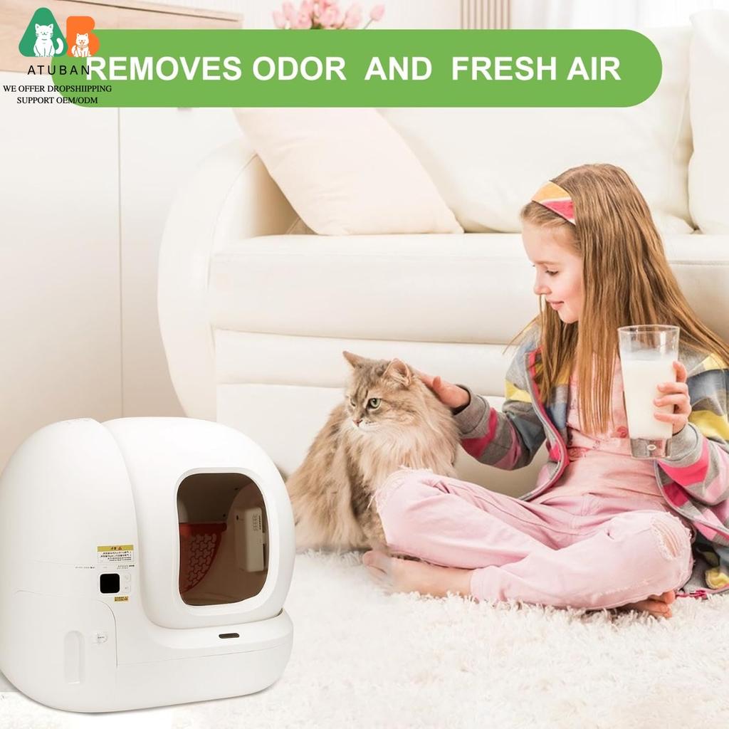ATUBAN Odor Eliminator Compatible PuraMax Self-Cleaning Cat Litter Box,Cat Toilet Odor Control for PuraMax Automatic Litter Box