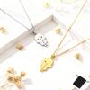 Customized Name Date Couple Necklace Stainless Steel Personalized Carving Name Hip Hop Necklace Couple Jewelry Gift