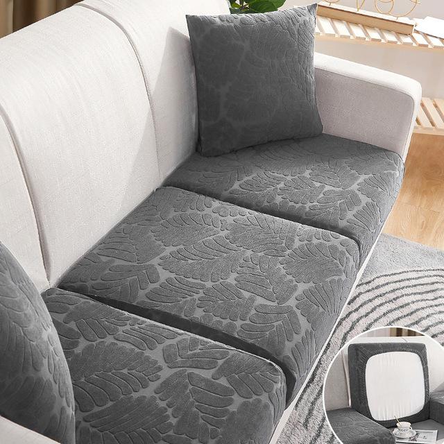 Jacquard Living Sofa Cushion Seat Cover Anti -Dust Tight Wrap Furniture Protector For Pets Kids Family Room Protective Slipcovers 1 /2 /3 /4 Seaters
