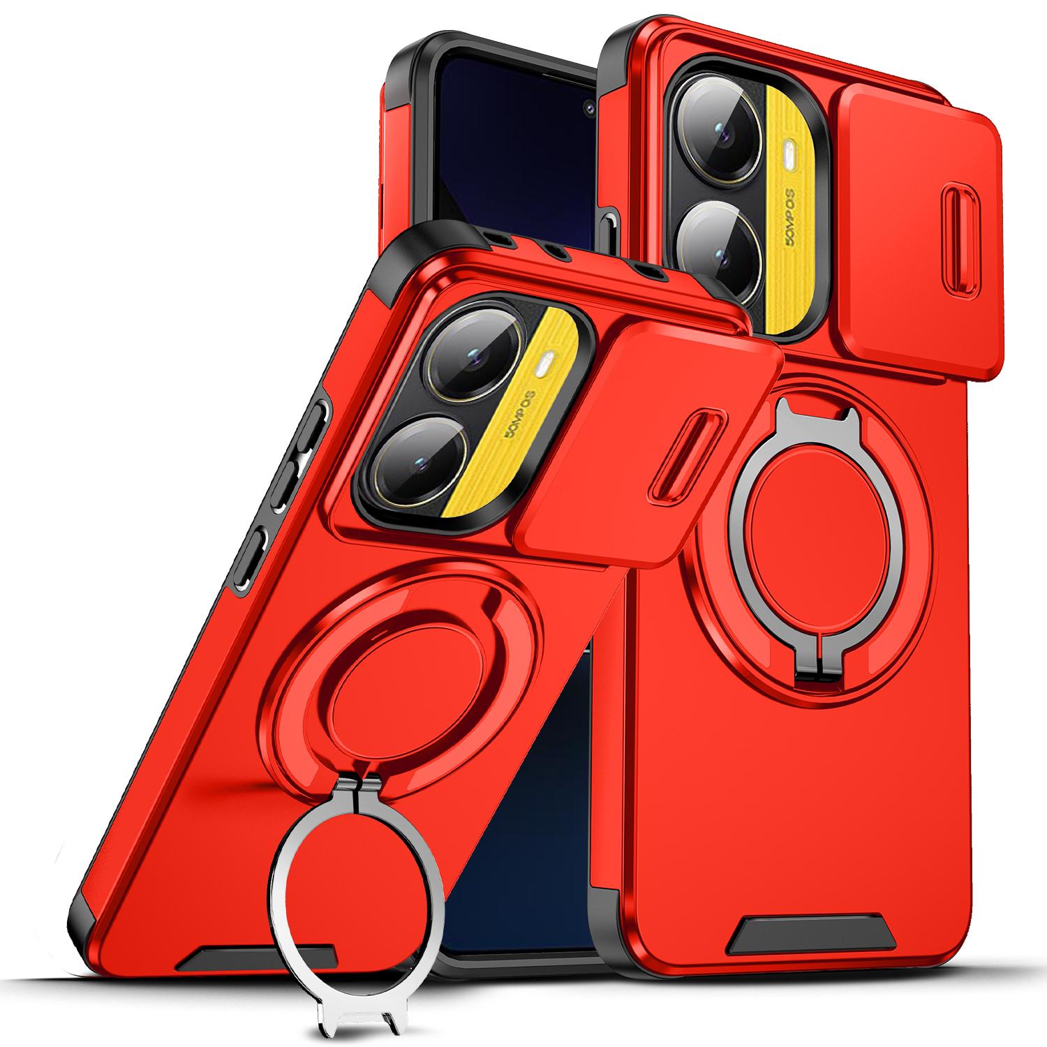 

Противоударный магнитный чехол для Xiaomi POCO X7 Pro X6 Pro F7 Ultra C71 C75 M6 Poco X7Pro Pocox7 Защита со сдвижной шторкой для объектива камеры и подставкой Poco X6 красный