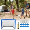 Easy To Carry Football Net Set Including 2 Foldable Markers Ball And Inflation Device For Kids Outdoor Play