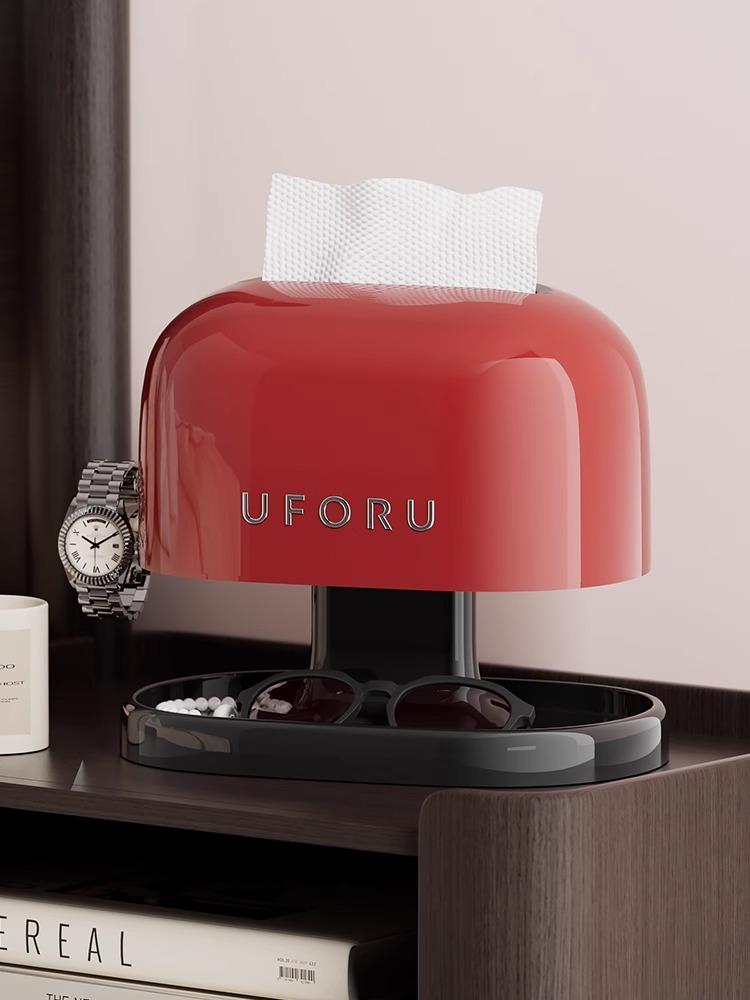 Retro Toaster Napkin Holder & Tissue Box with Storage Tray, Bedside Desk Organizer for Keys, Jewelry, Home Decor