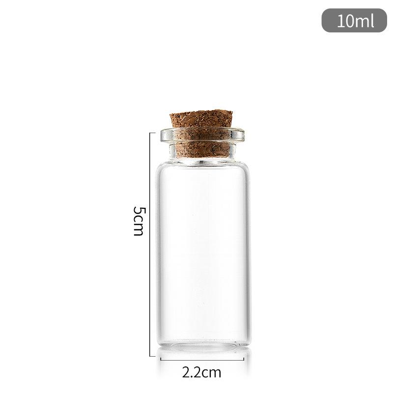 Cork Stopper Lid Transparent Glass Flask Candy Gifts Wishig Drifting Vial Multi Purpose Home Decoration Storage Sealed Bottle
