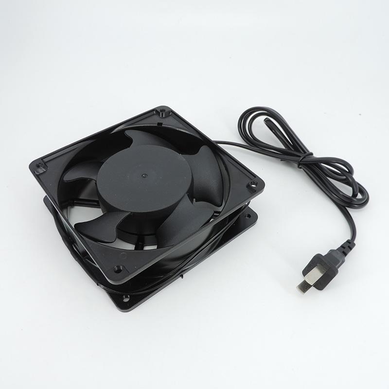 120x120x38mm 220V-240V 120mm Sleeve Bearing 0.14A Cooling fan with AC power cable US Plug