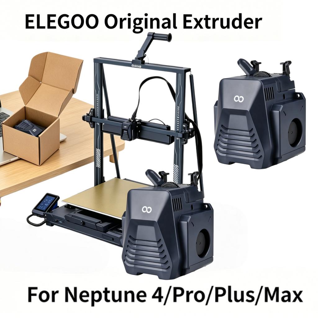 Официальный экструдер ELEGOO для 3D-принтера Neptune 4/Pro/Plus/Max Полностью собранный Прямой привод с двойной шестерней Старый экструдер ELEGOO Оригинальный