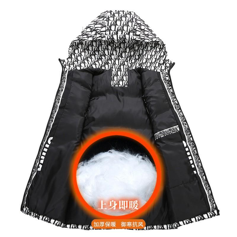 Mens Striped Puffer Vest Trendy Thick Warm Cotton Blend Sleeveless Jacket Casual Wear