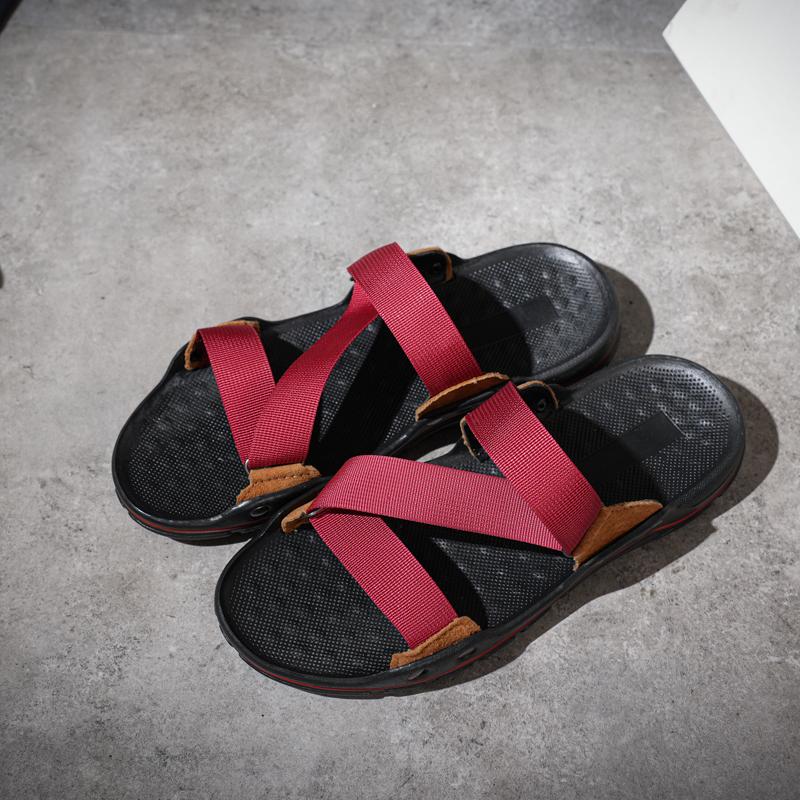 Summer Outdoor Wadable Sandals Man Arch Support Yoga Mat Insole Gladiator Open Beach Slippers Antiskid Durable Flat Men Shoe