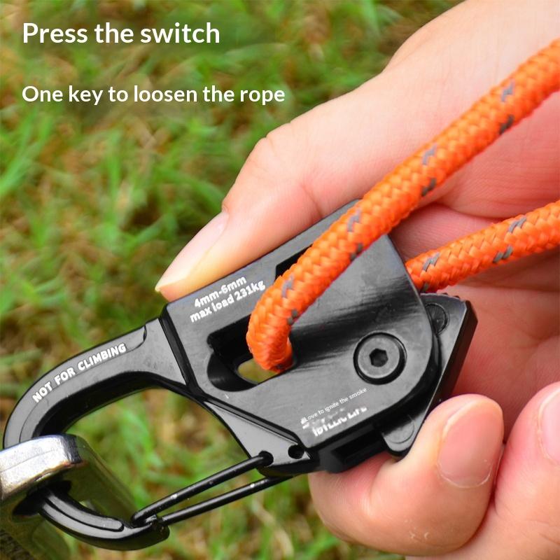 Aluminum Tent Rope Tensioner 5MM 5M Non-Slip Adjuster Buckle High Load Capacity for Camping Outdoor Gear