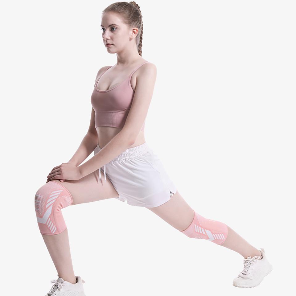 1Pcs Sports Knee Pads Bilateral Spring Strips Support Warm Knee Pads Cold Legs Knee Joint Protector Basketball Running Men Women