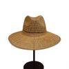 French Retro Ginger Black Hollow Woven Jazz Top Hat Women'S Summer Vacation Beach Wide Brim Straw Hat
