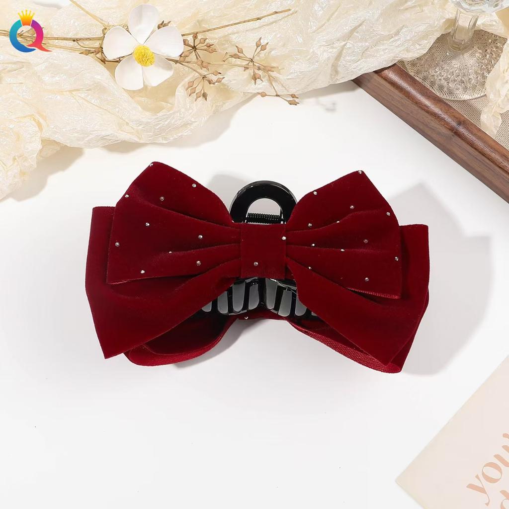 Premium Hair Clips for Women: Bow-knot Claw Clips for Thick and Thin Hair, Big Non-slip Bow Clips In Black