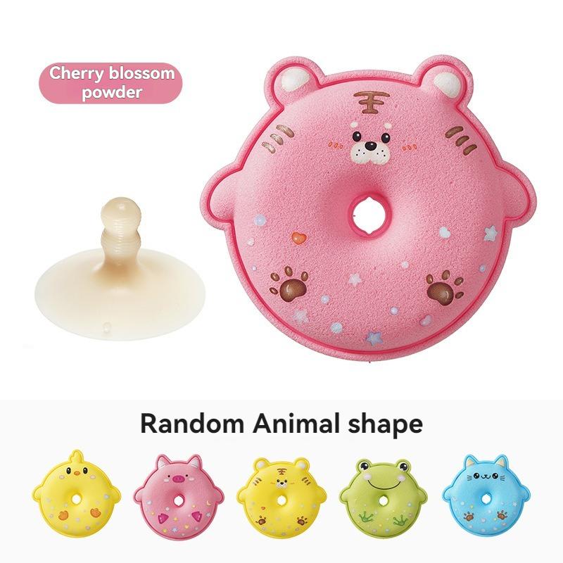 Children s Bath Cotton Ball Cartoon Flower Design Soft Absorbent Cotton Bath Ball Random Shipment Of Animal Patterns розовый