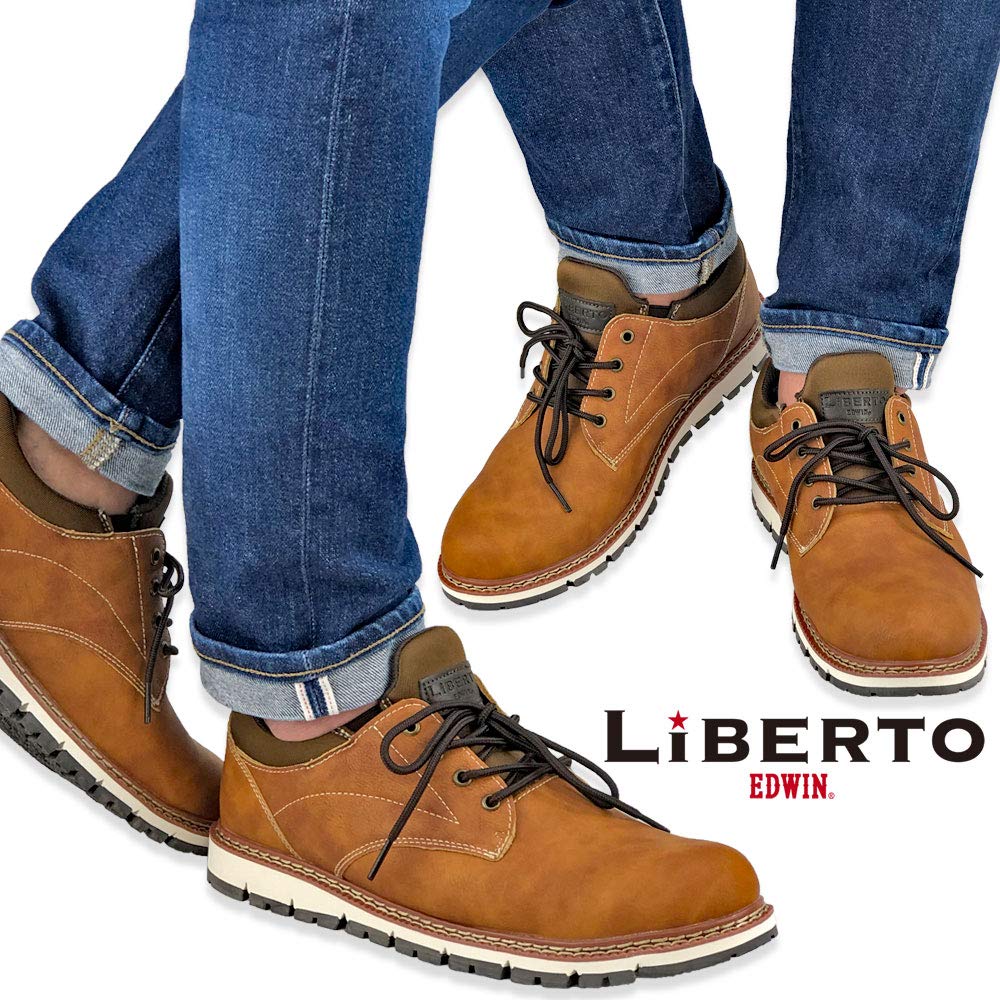 Liberto Edwin Men's Waterproof and Slip-Resistant Casual Shoes (Camel, 26.0 cm)