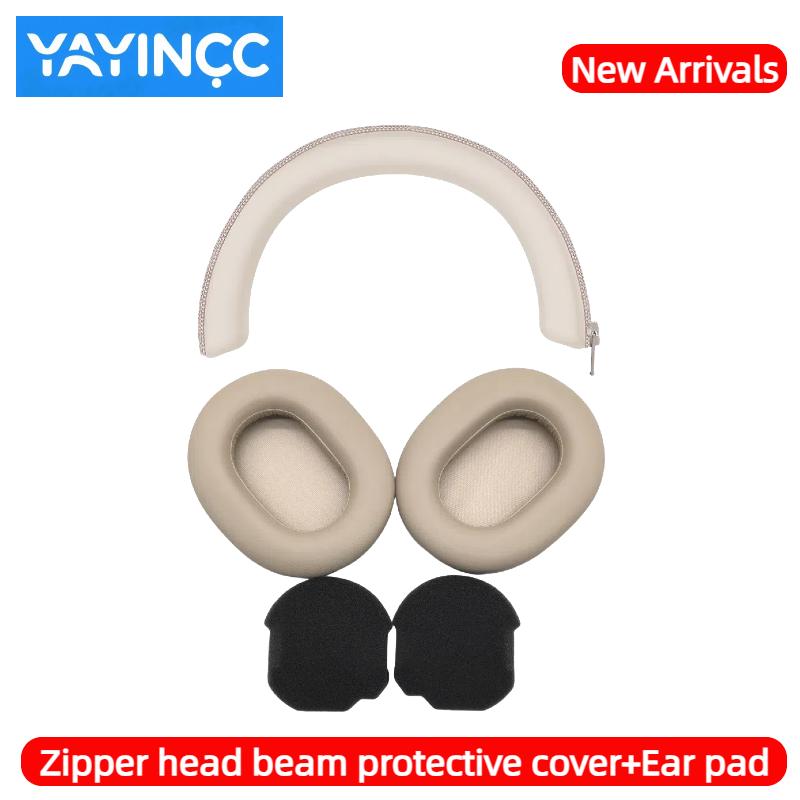 YAYINCC Replacement Protein skin Earpads/Silicone zipper head beam protective cover for Sony WH-1000XM5 Headphones