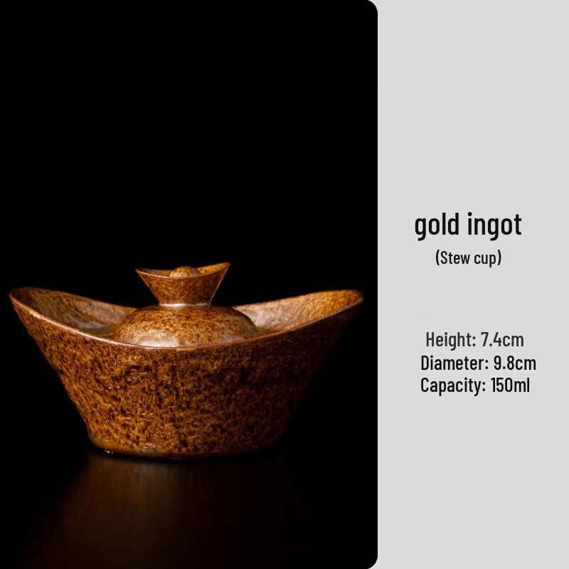 

Changqi Gold Ingot Ceramic Double Boiler Stew Pot