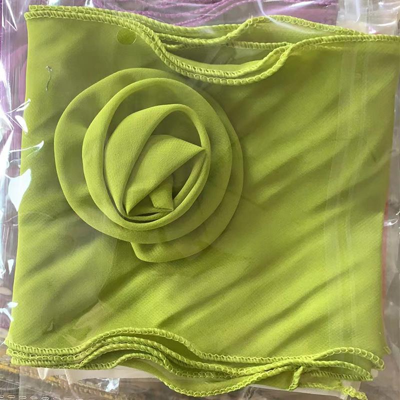 26 Colors Decorative Headscarf Solid  Pink Rose Knitted Scarf Shawl Shawl Flower Sunscreen Headscarf Ladies Office Scarf