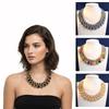 Vintage Choker Necklace Colorful Glasses Stone Necklace Fashion Crystal Necklace  for Women