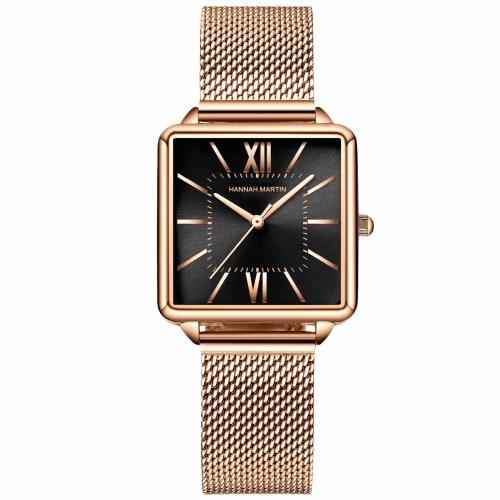 

RORIOS watch Women s Square Face Wristwatch, Water Resistant, Made in Japan, Quartz Movement, Mesh Band, Simple and Popular, Perfect for Casual Wear,