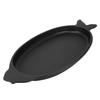 Nitrided Iron Fish Shaped Grill and Serving Pan 24.4in Barbecue Tray Gas Stove Induction Cooker Compatible
