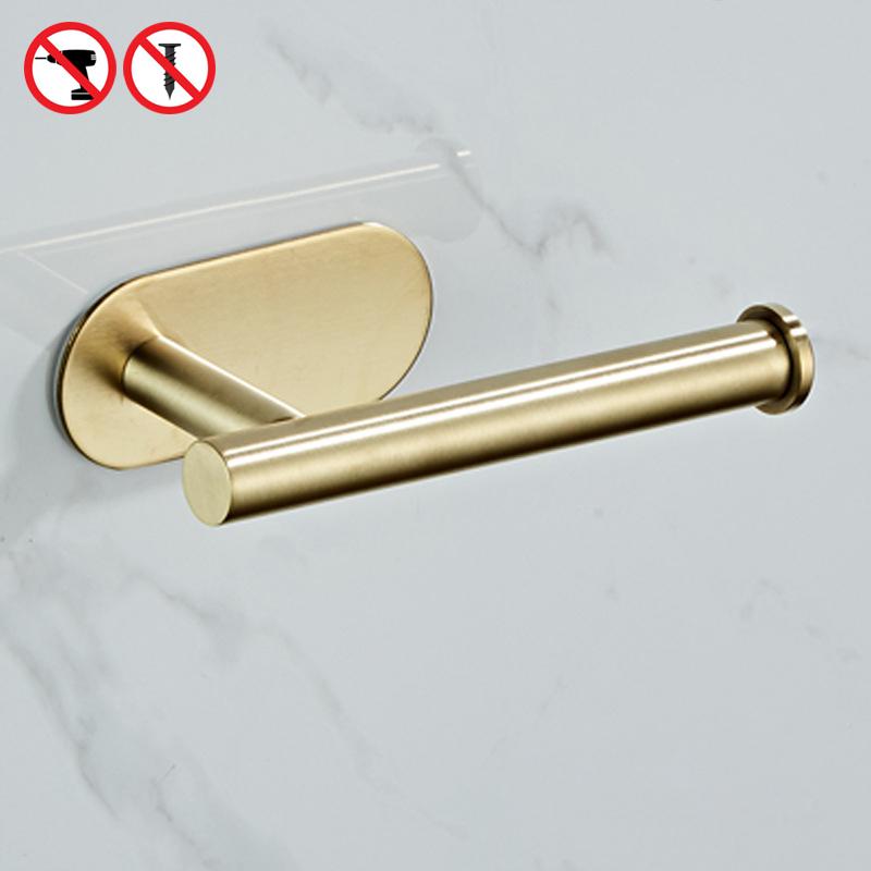 ELLEN Bathroom Hardware Set Brushed Gold Robe Hook Towel Bar Toilet Paper Holder Bath Bathroom Accessories EL1001G