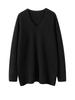 Autumn/Winter 2025 Women's V-neck Loose Cashmere Sweater - Thick Knit Lazy Style Pullover