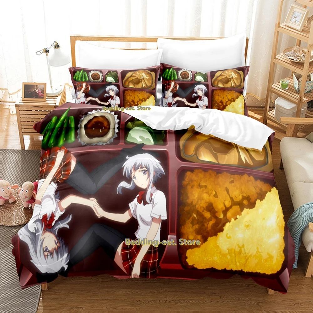 Ben-To Bettwäscheset Einzelbett Twin Full Queen King Size Bettset Erwachsene Kind Schlafzimmer Bettdeckenbezug Sets 3D Druck Anime Bettlakenset