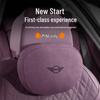 Mini Cooper Compatible Headrest Lumbar Support Cushion, Neck Pillow for F54 F55 F56 - Purple
