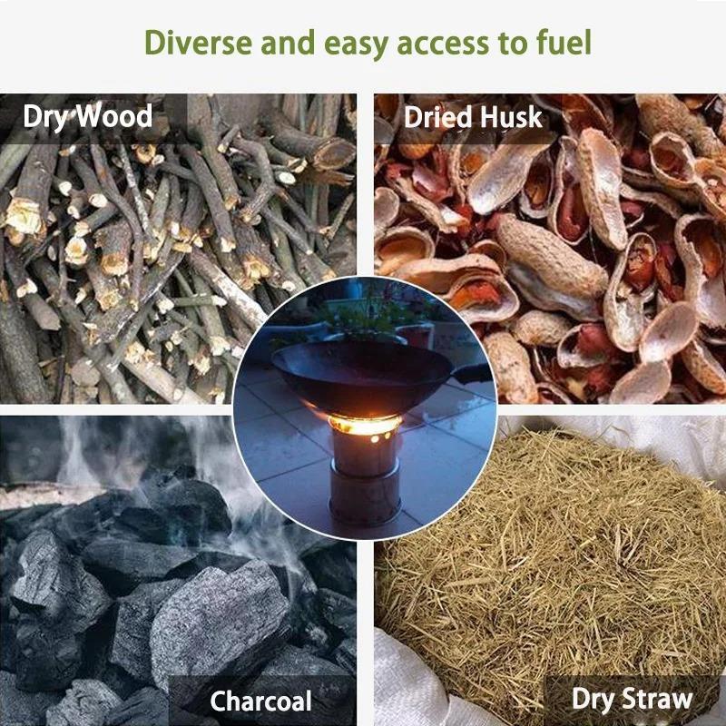 Foldable Wood Burning Camping Stove | Portable Stainless Steel Fire Pit for Bushcraft & Outdoor Cooking