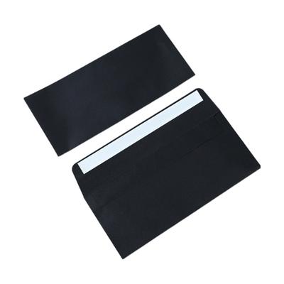 100Pcs Selves Sealing Envelope Elegant Black Adhesive Envelopes 10 Size For Professional Correspondence & Invitations