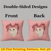 Heart Cat square Jacquard Pillow Cover for Sofa Office Waist Cushion Cover Home Decorative Pillowcase