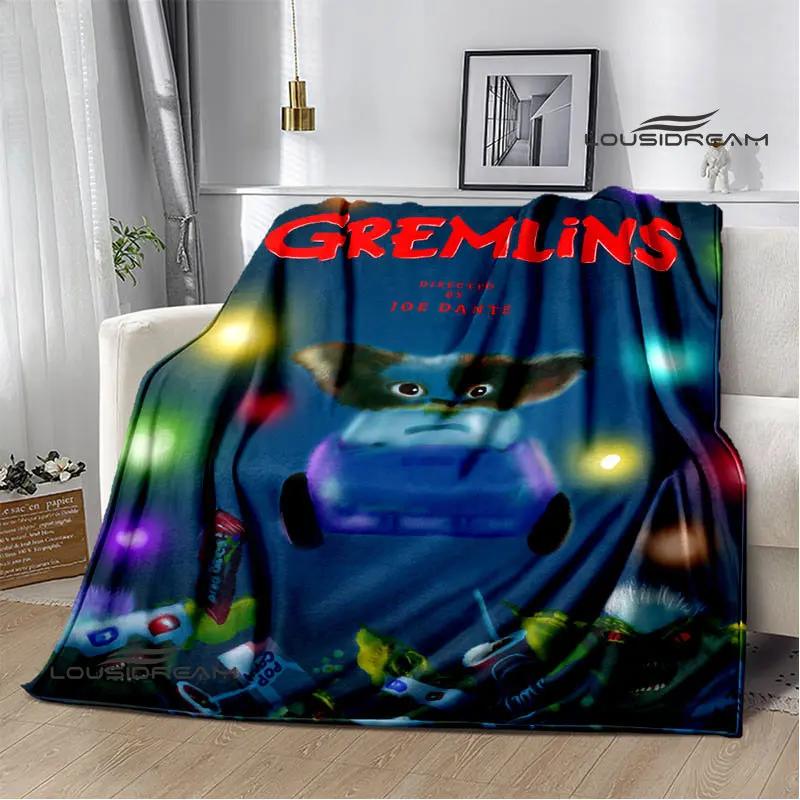 Gremlins cartoon printing blanket children's warm blanket flannel soft and comfortable blanket home travel blanket birthday gift