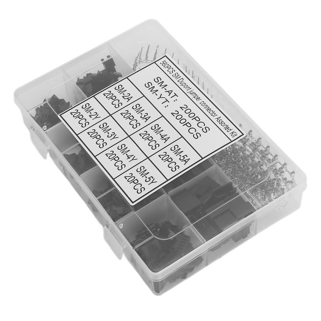 560 Pcs SM Terminal Connector Pin Terminal Connector Kit for Speakers Displays Household Appliances