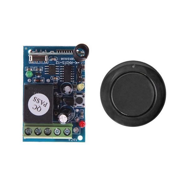 24V DC Single-Channel Remote Switch with Passive Output & Round Self-Locking Remote