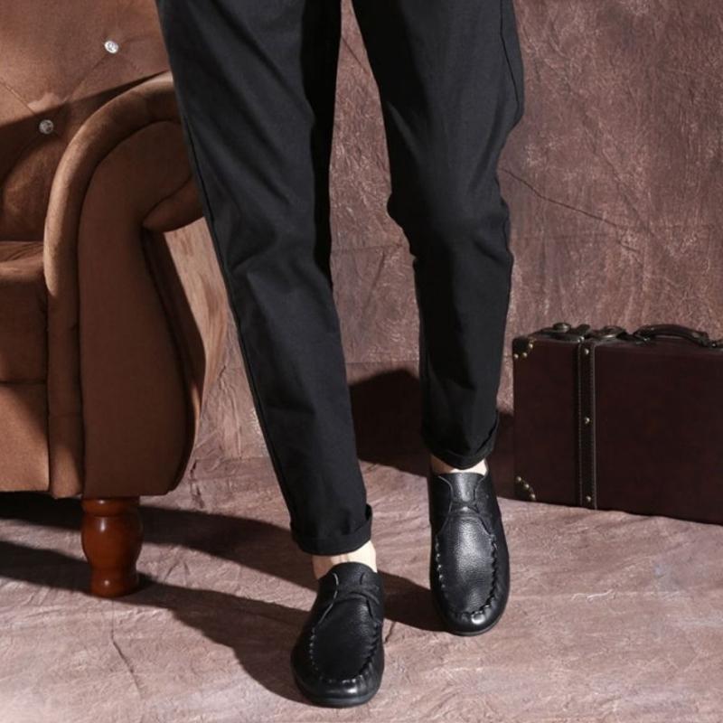 Fashion Non Slip Round Toe Low-Top Male Casual Shoe Plain Classic Original Common Comfortable On Sale New In Adults Men's Leather Shoes