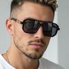 Double Bridge Woman Sun Glasses Fashion Trendy Square Shape Sunglasses Men Driving Fishing Vintage Sunglass