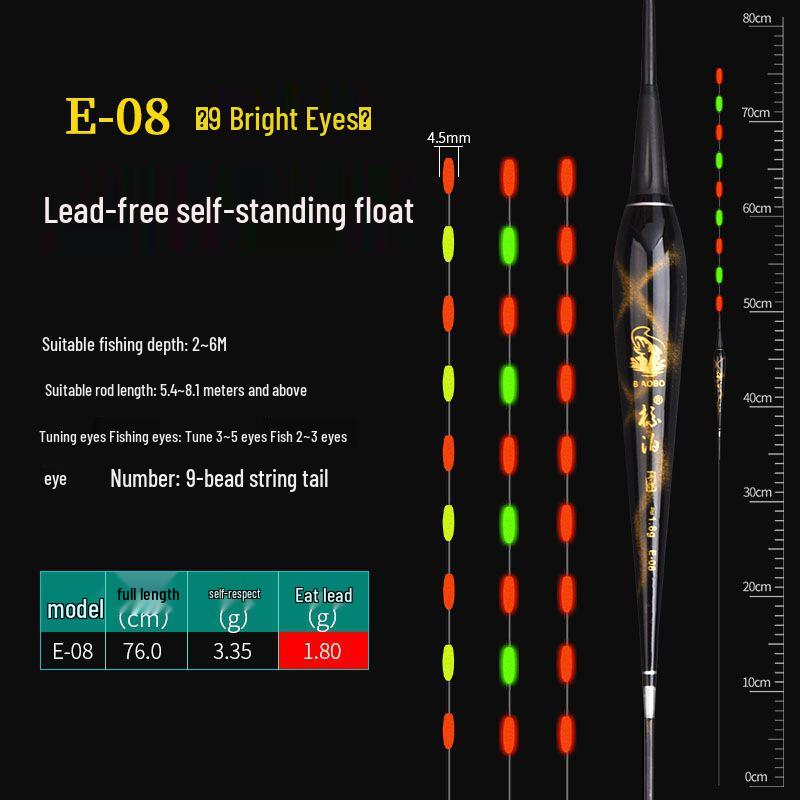 Lead-Free Luminous Dual-Use Electronic Fishing Float for Day/Night - Ideal for Carp and Crucian Carp Fishing