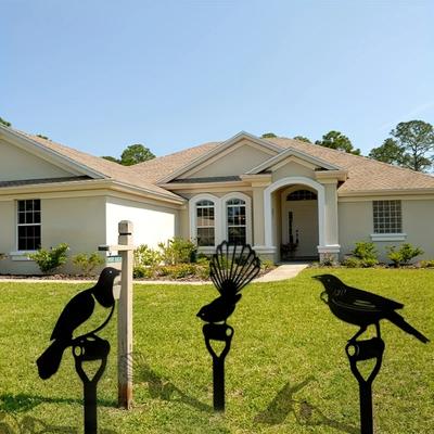 1pc Bird Garden Stake - Metal Silhouette Yard Sign with Stake for Garden Decor, Ideal for Halloween and Fall Decorations