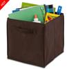 Foldable Solid Color Non Woven Fabric Uncovered Clothing Book Toy Storage Box