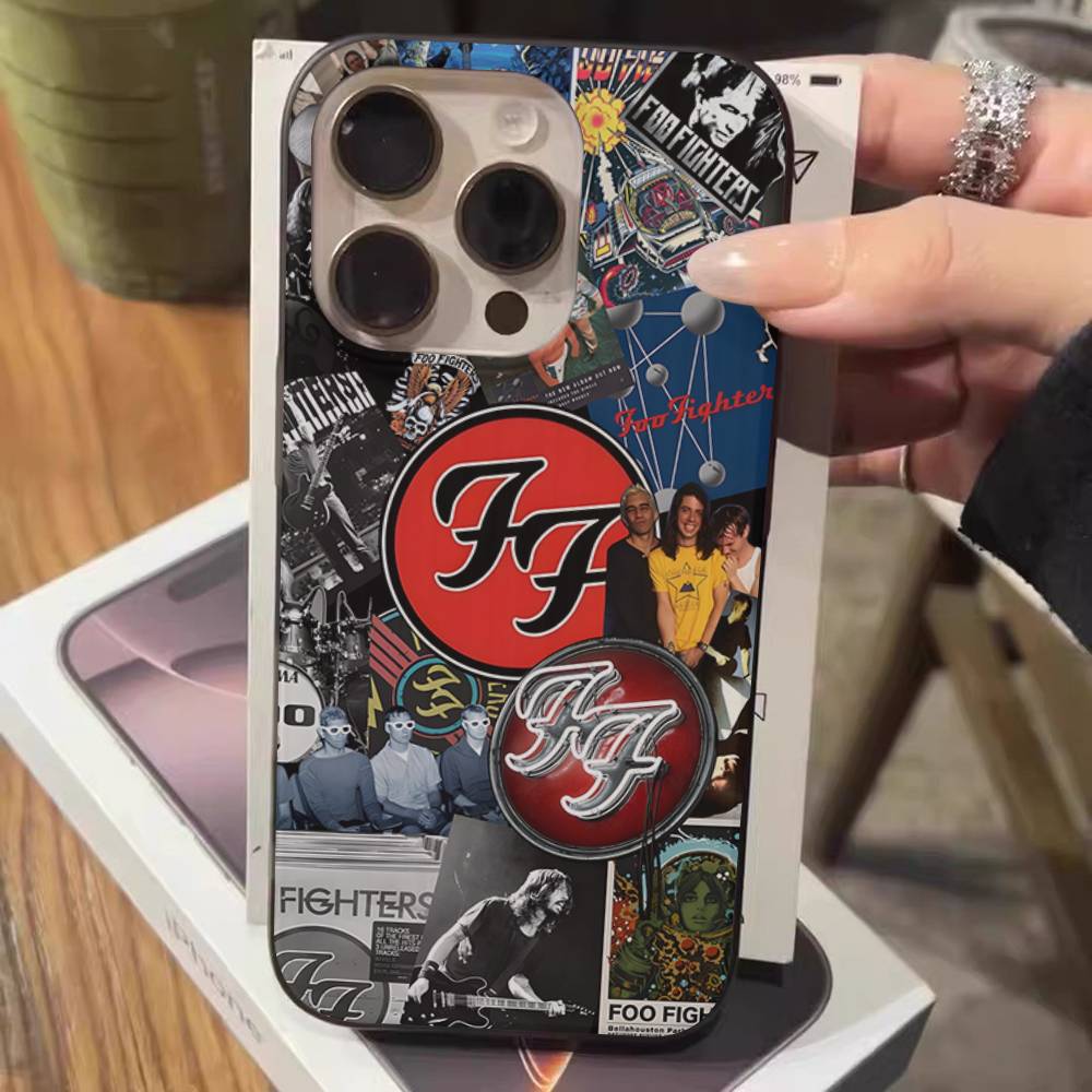 

F-FOO FIGHTERS For IPhone 15 16 17 14 13 12 11 Pro Max 16E 16 Plus 17 Air Corrugated Shockproof Phone Cover iPhone 16 pro