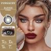 FUNSACHY 1 Pair Colored Contact Lenses Natural Big Black Eyes Blue Green Soft Contact Lenses for Women Brown Gray Contact Lenses