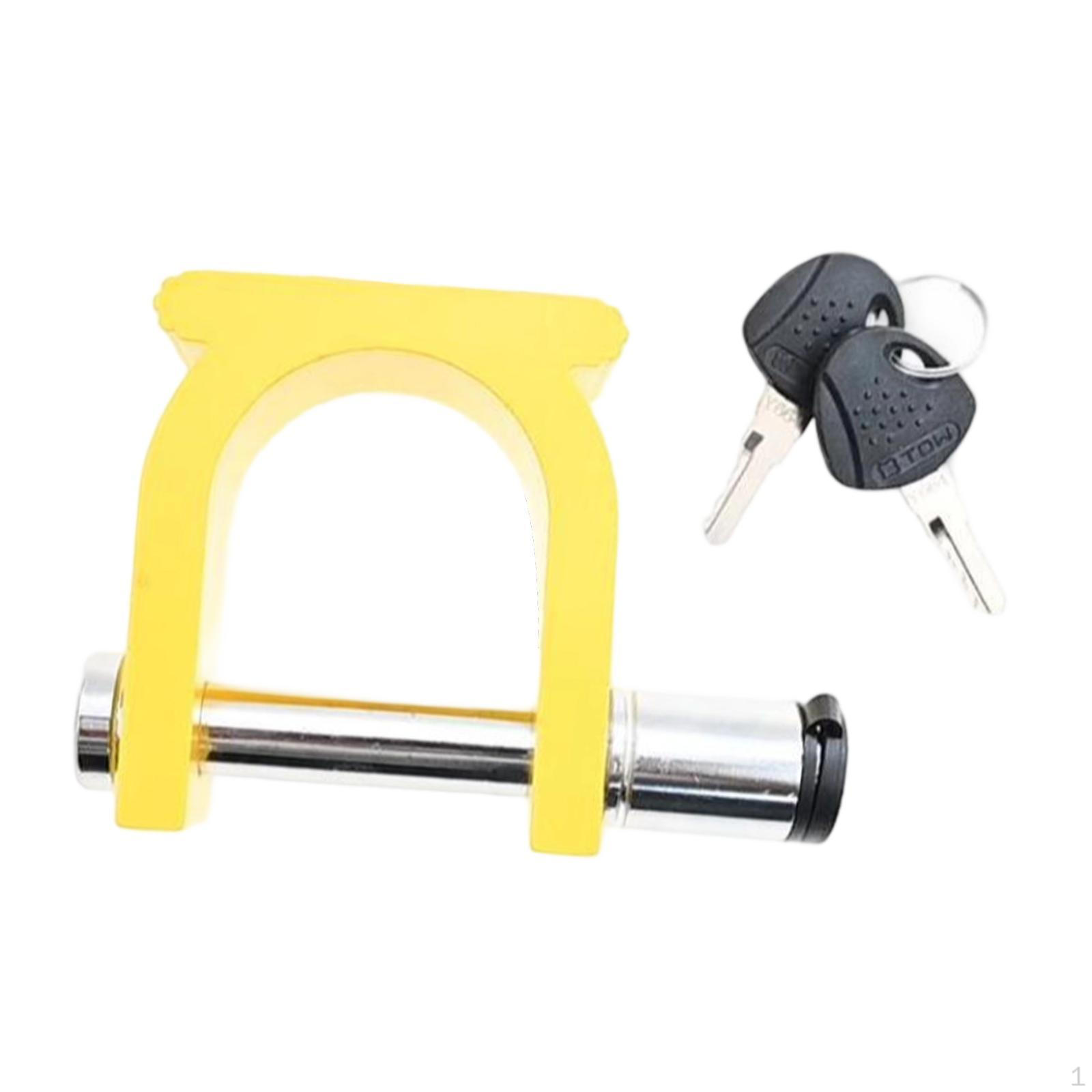 

RV Trailer Hitch Lock with 2 Keys Tow Coupling Sturdy Easy Installation Metal Anti- for