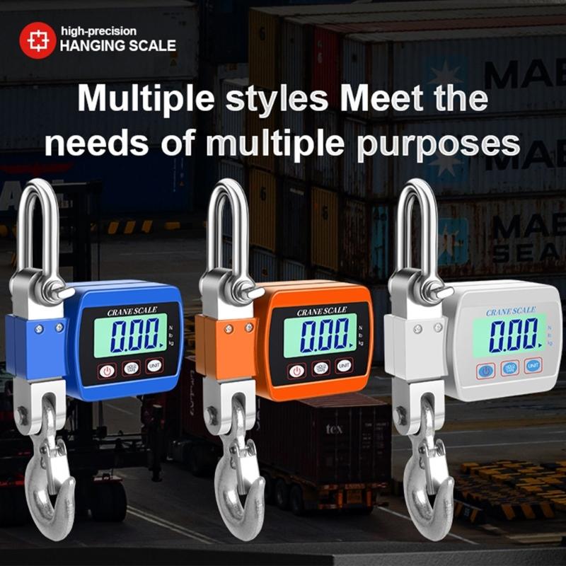 Industrial 500kg Digital Hanging Scale Accurate Measurement Tool Secure Hook Scales Hanging Scale