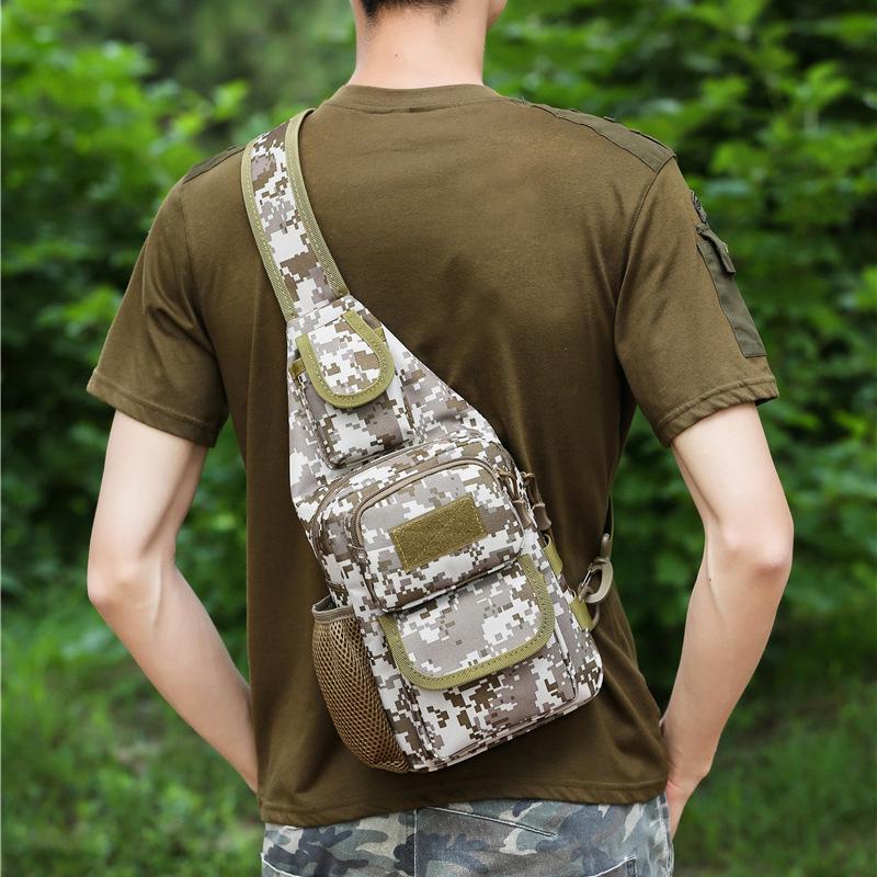 Men's Casual Sports Chest Bag with Water Bottle Holder - Ideal for Travel, Leisure, Cycling, and As a Messenger or Shoulder Bag.