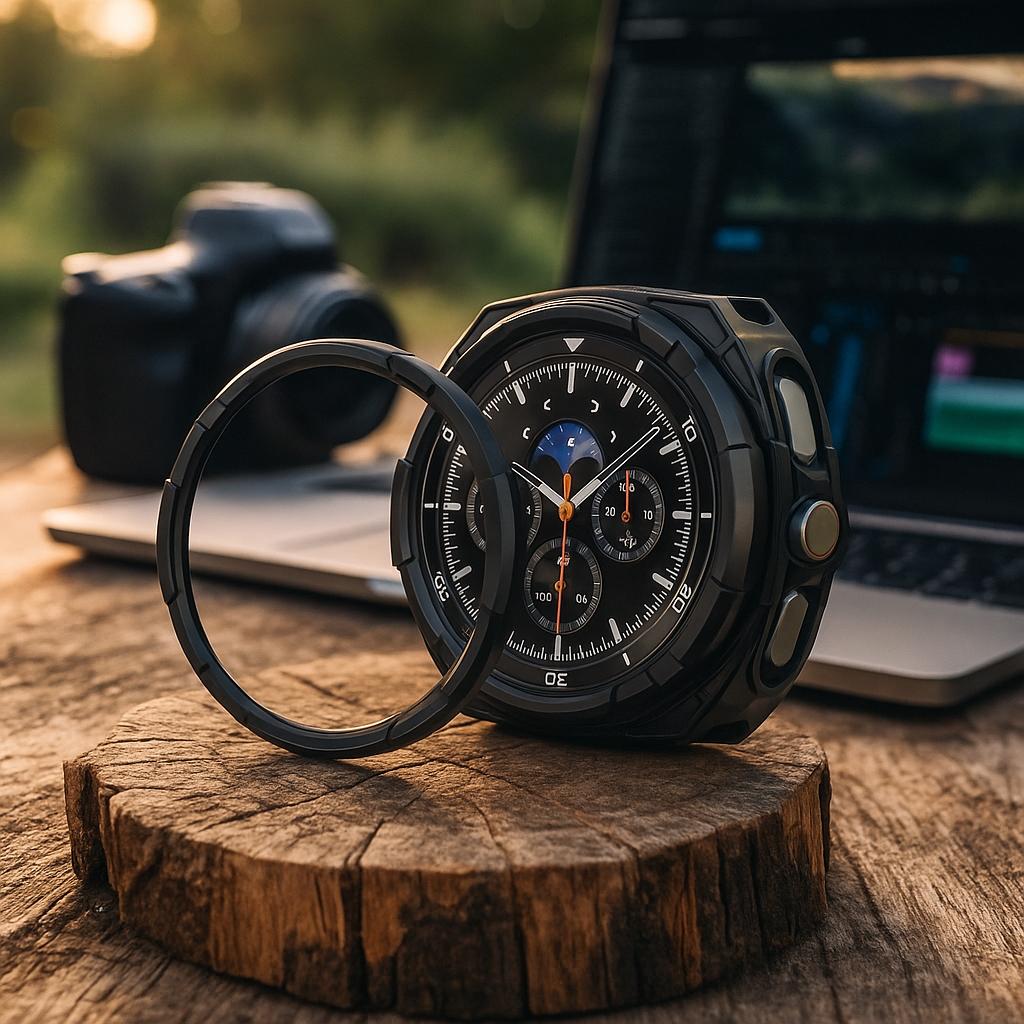 PC Case+Protective ring For Samsung galaxy watch 8 classic 46mm Accessories Hollow Bumper shell For galaxy watch 8 classic cover